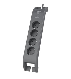 PHILIPS 4-lü SPN3140A/62 900 Joules Akım Koruma Prizi GRİ