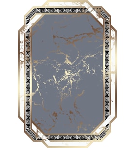 Eliana Home Baskılı, Yıkanabilir Kaymaz Taban Salon Halısı LNA1914-SM73 100x150 cm (Gri)