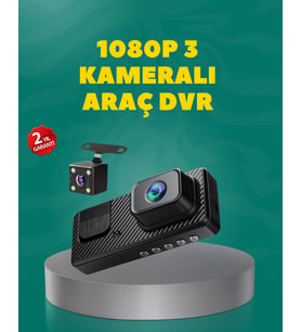 Full HD 1080P Araç Kamerası Gece Görüşlü, Döngü Kayıt ve Geri Görüş