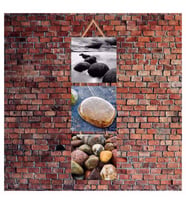 Cakatablo Taşlar Ve Kayalar Baskılı  3-Parça MDF Tablo