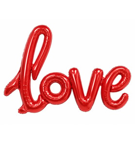 Kırmızı El Yazısı Love Folyo Balon