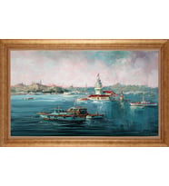 ALTIN ÇERÇEVELİ PASPARTULU TABLO CR520