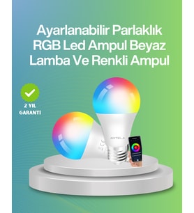 Uzaktan Kumandalı Akıllı LED Ampul, Enerji Tasarruflu