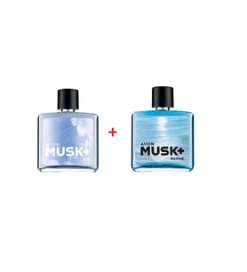 AVON Musk Marine Erkek Parfüm Edt 75 Ml + Musk Air Erkek Parfüm Edt 75 Ml