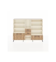 Arges Dolap 10 Raflı 2 Çekmeceli 4 Kapaklı 220x30x163 Aytaşı-Çam