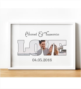 Love Kişiye Özel 21x30 Cm Tablo Sevgililer Günü 14 Şubat