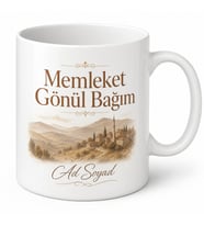 Memleket Gönül Bağım Yazılı Kupa Bardak Özel Tasarım Hediye