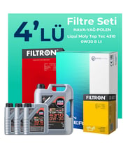 Filtron Range Rover Velar 2.0 Dizel Filtre Bakım Seti Liqui Moly Motor Yağlı (2017-2023) 4 Lü