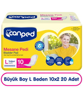 Canped Mesane Pedi L Beden Yoğun 10x2 20 Adet