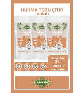 Hurma Aşkı Hurma Tozu Çıtır Tahinli 150GrX3=450Gr