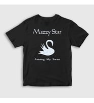 Presmono Unisex Çocuk Siyah Among My Swan Mazzy Star T-Shirt 536117tt