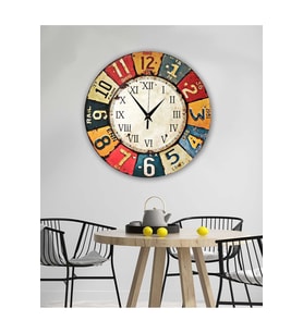 Retro Tasarımlı Duvar Saati 35X35 CM (Karışık)