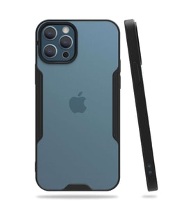 İphone 12 Pro Max Kılıf Platin Silikon - Siyah