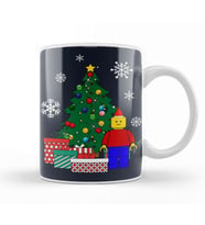 Lego Man Around The Christmas Tree Kupa Bardak Porselen