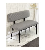 Metal Ayaklı Metal Alt Kasalı Kazayağı Sırtlı Bench Bank
