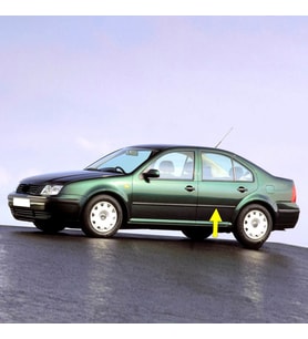 VW Bora 1999-2005 Sol Arka Kapı Çıtası Siyah Plastik 1J4853753J