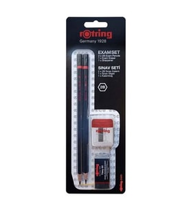 Rotring 2'Li 2B Sınav Kalemi+ Silgi+ Kalemtraş Bls