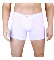3'Lü Yıldız 320-321-322-323 Erkek Bambu Likralı Boxer (Beyaz)
