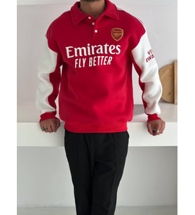 OVERSIZE ŞARDONLU SWEAT - BAYERN MUNIH - ARSENAL - MILAN DÜĞMELİ YAKA KALİTELİ SWEATSHIRT