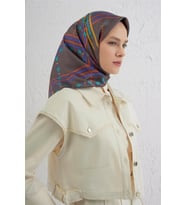 ARMİNE 9407-54 TİVİL İPEK EŞARP (Gri)
