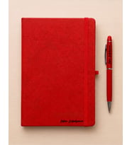 Kişiye Özel Defter a5 & Metal Kalem (Kırmızı)