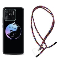 Xiaomi Redmi Note 7 8 9 Pro 10 2022 10 Pro 10S Kılıf Boyun Asklı Rasta Silikon Love Cats 1604