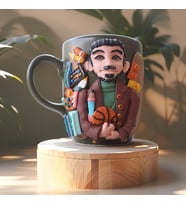KİŞİYE ÖZEL ÖĞRETMEN HEDİYESİ, 3D KABARTMALI EL YAPIMI KADIN ÖĞRETMEN KUPA BARDAK