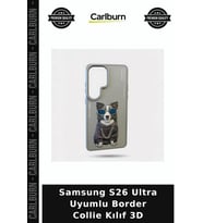 Samsung S26 Ultra Uyumlu Border Collie Kılıf 3D Göz Alıcı Gözlüklü Stil Sahibi