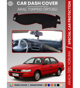 TOYOTA COROLLA E100 (1991-1995) Torpido Örtüsü Ön Göğüs Koruma Araca Özel Çatlamayı Önler Kaymaz