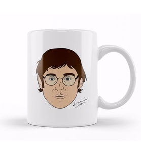 Louis Theroux Caricature Face Kupa Bardak Porselen