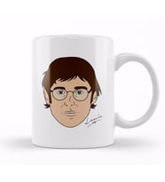Louis Theroux Caricature Face Kupa Bardak Porselen