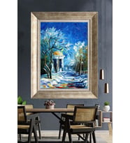 GÜMÜŞ ÇERÇEVELİ PASPARTULU TABLO C660