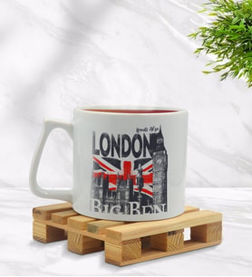 BK Gift Kişiye Özel London Tasarımlı Middle Beyaz Kupa Bardak Model 3