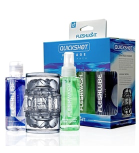 Fleshlight Quickshot Vantage Combo Paketi Oral Mastürbatör ve Jel Seti