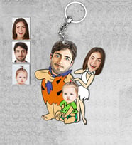 Kişiye Özel Aile Ahşap Anahtarlık-24