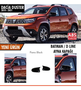 Dacia Duster 2 2018 Sonrası Batman Yarasa Ayna Kapağı Piano Black Abs Plastik