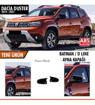 Dacia Duster 2 2018 Sonrası Batman Yarasa Ayna Kapağı Piano Black Abs Plastik