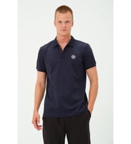 Erkek Polo Yaka Tişört Rahat Kesim Baskılı T-shirt