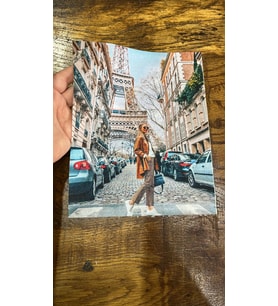 MANZARALI KIZ ARMA DİKİŞ APLİKE 23X19 CM