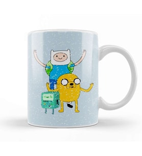 Adventure Time Finn Jake Bmo Snow Season Kupa Bardak Porselen