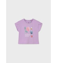 Mayoral Kız Bebek Baskılı Tshirt Mor
