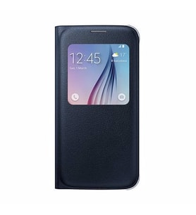 Galaxy S6 ile Uyumlu S View Cover (Deri Görünümlü) Lacivert EF-CG920PBEGWW