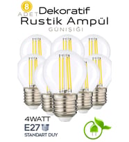 LED Dekoratif Retro 4w Rustik Günışığı Işık E27 Standart Duy 220v
