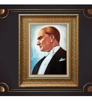ÖZEL SERİ ALTIN VARAKLI ATATÜRK TABLO S953