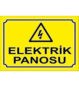 Elektrik Panosu 21x28 Arkası Sticker