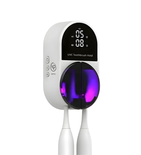 ESX9 Led Ekranlı Otomatik Açılan Kapaklı Şarjlı Fırça Tutucu ve UV Diş Fırçası Sterilizatörü