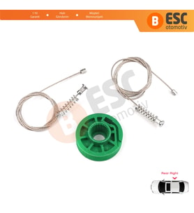 Audi A6 C5 4B 1997-2005 Allroad 4BH 4/5 Kapı 4B0839462 İçin Arka Sağ Cam Kriko Tamir Seti