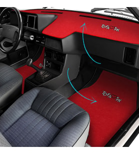 Tofaş Şahin Doğan Kartal Kırmızı Araç Oto Halı Paspas  Tofaş Alçak Torpido Koruma Kaplama Halısı