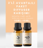 Kötü Kokuya Karşı 2'li Difüzör Karışımı Limon Ve Portakal Saf Uçucu Yağı, 20 ml Buhurdanlık