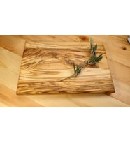 F&S WoodArt Zeytin ağacı - doğal ahşap  30  x 20 cm kesme -sunum - et - ekmek - doğrama tahtası Küçük boy